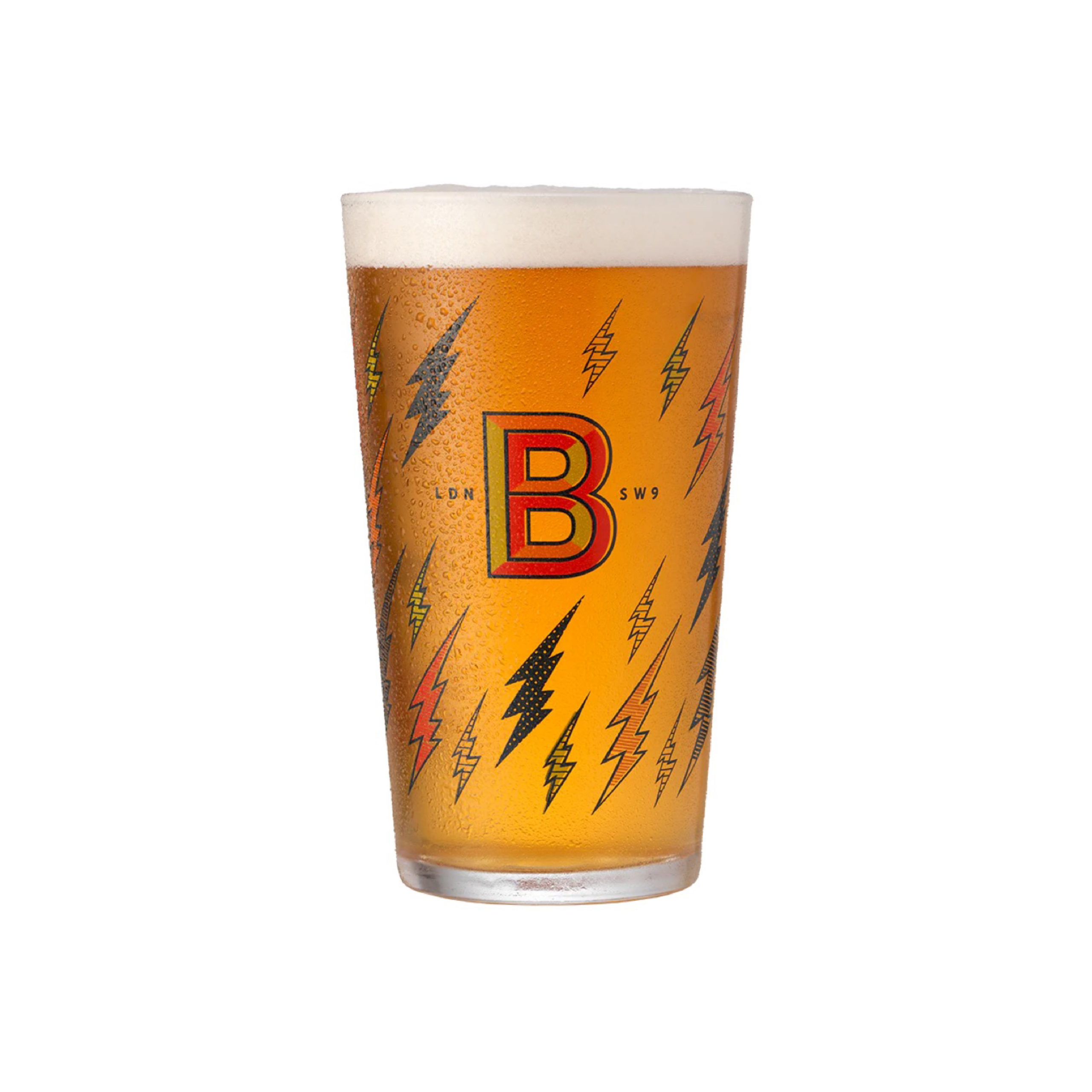 Brixton Brewery Beer Glass Pint20oz Garagebar Limited 3617