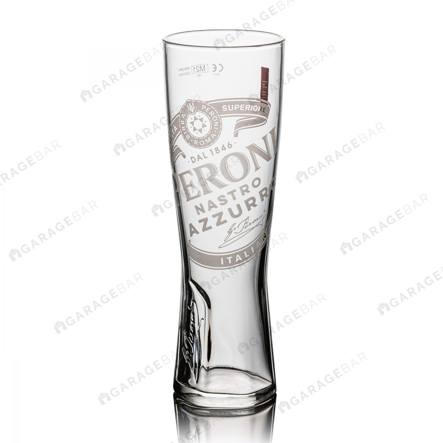 Peroni Nastro Azzuro Beer Glass Pint20oz Garagebar Limited 9079