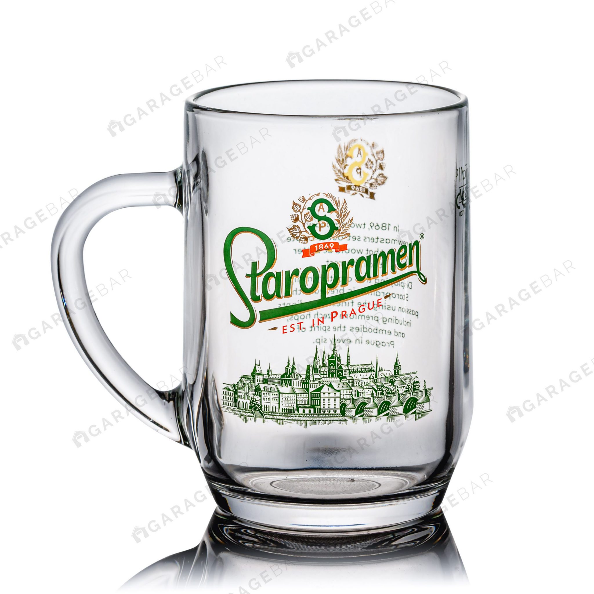 Staropramen Tankard Beer Glass Pint 20oz Garagebar Limited